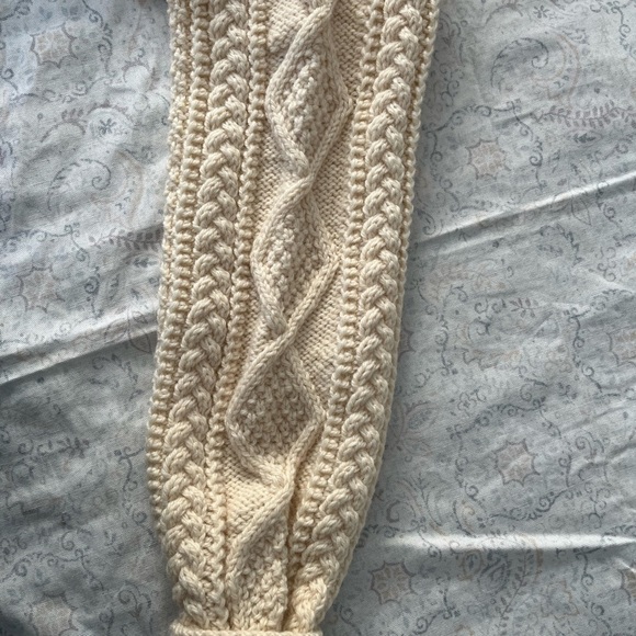 Cream Chunky Knit Cardigan Sweater - Picture 15 of 16
